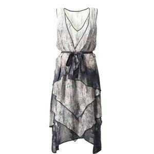 BCBGMAXAZRIA Janette Abstract Forest Print Dress